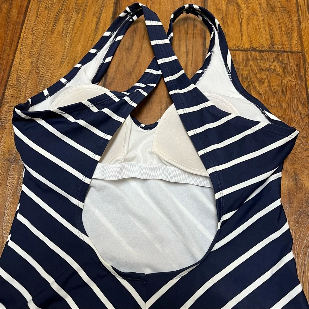 Kona Sol™‎ Oxford Blue Women's Large Coverage One Piece Swimsuit